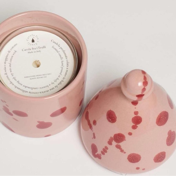 Trullo Ceramic Candle Holder Jar and Scented Candle Set New in box Made In Italy - Picture 4 of 7